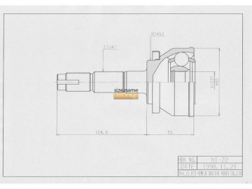 Outer CV Joint NI-022 (HDK)