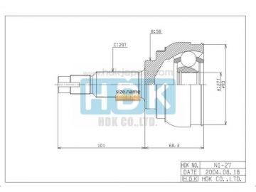 Outer CV Joint NI-027 (HDK)