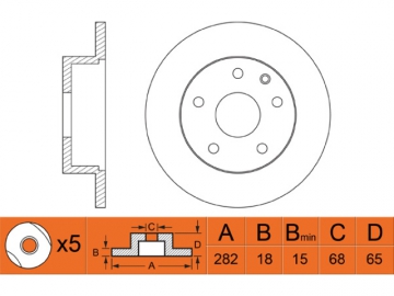 Brake Rotor RN1053 (NiBK)
