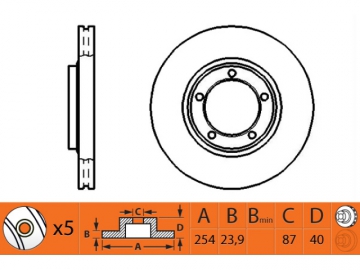 Brake Rotor RN1121V (NiBK)