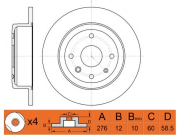 Brake Rotor RN1325 (NiBK)