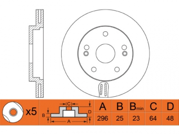 Brake Rotor RN1408V (NiBK)