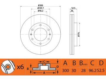 Brake Rotor RN1457V (NiBK)