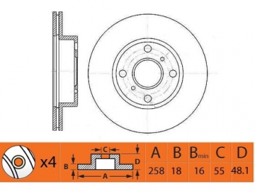 Brake Rotor RN1483V (NiBK)