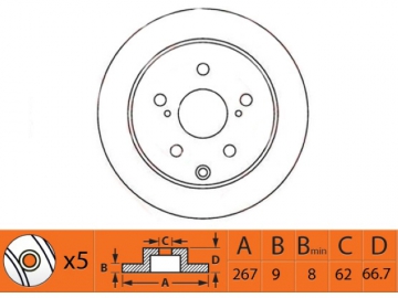Brake Rotor RN1489 (NiBK)
