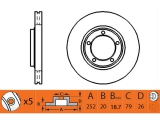 Диск тормозной BR21179T (SB NAGAMOCHI)