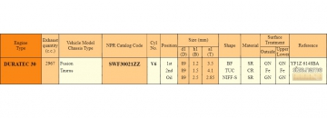 Piston Ring sets SWF30021ZZ (NPR)