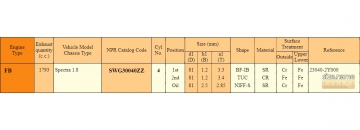 Piston Ring sets SWG30040ZZ (NPR)