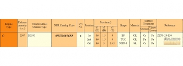 Piston Ring sets SWT20076ZZ (NPR)