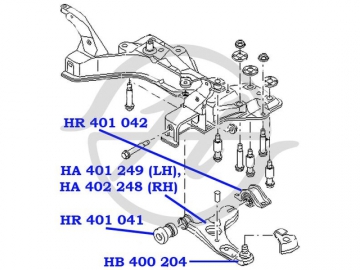 Сайлентблок HR 401 041 (HANSE)