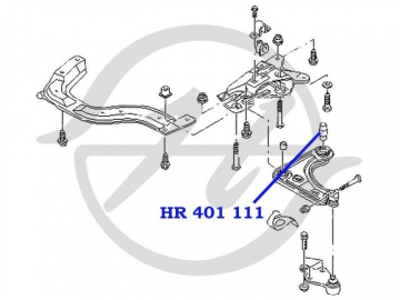 Suspension bush HR 401 111 (HANSE)