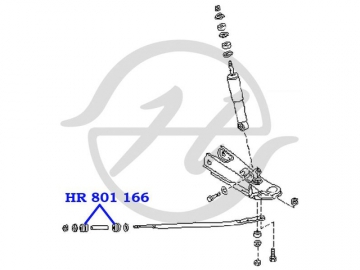 Suspension bush HR 801 166 (HANSE)