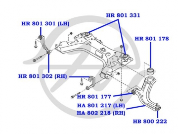 Suspension bush HR 801 177 (HANSE)