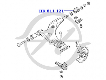 Suspension bush HR 811 121 (HANSE)