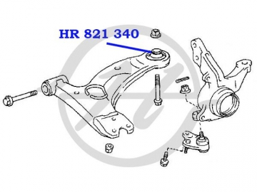 Suspension bush HR 821 340 (HANSE)