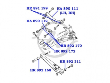 Suspension bush HR 892 170 (HANSE)