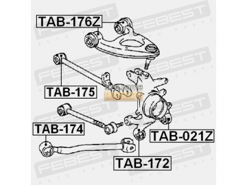 Suspension bush TAB-174 (FEBEST)