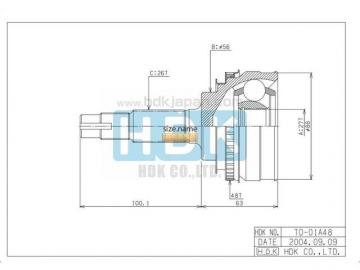 Outer CV Joint TO-001A48 (HDK)
