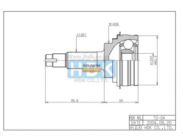 Outer CV Joint TO-004 (HDK)