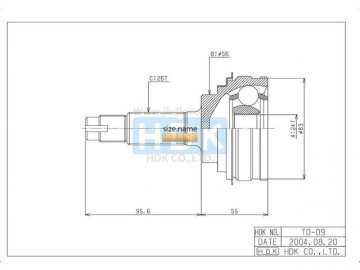 Outer CV Joint TO-009 (HDK)