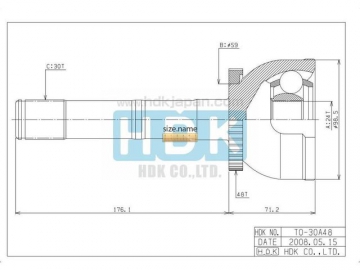 Outer CV Joint TO-030A48 (HDK)