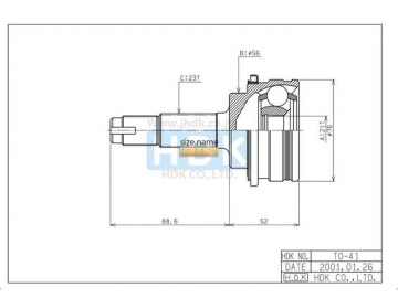 Outer CV Joint TO-041 (HDK)
