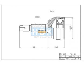 Outer CV Joint TO-051 (HDK)