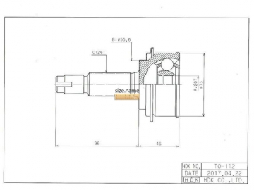 Outer CV Joint TO-112 (HDK)
