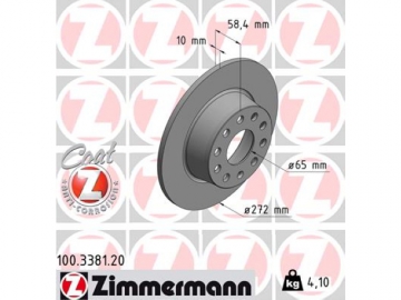 Brake Rotor 100.3381.20 (ZIMMERMANN)