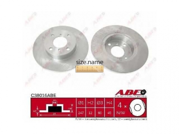 Диск тормозной C38016ABE (ABE)
