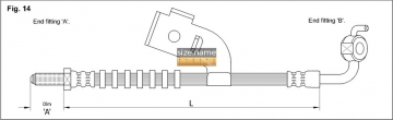Тормозной шланг FT6220 (K&K)