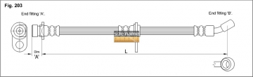 Тормозной шланг FT3618 (K&K)