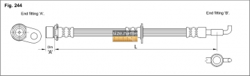Тормозной шланг FT1402 (K&K)