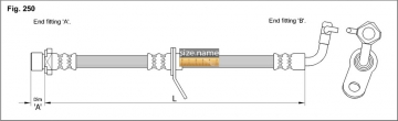 Тормозной шланг FT1415 (K&K)