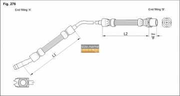 Тормозной шланг FT6216 (K&K)
