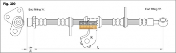 Тормозной шланг FT1221 (K&K)