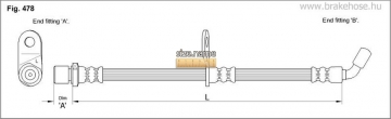 Тормозной шланг FT0908 (K&K)