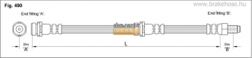 Тормозной шланг FT1034 (K&K)