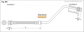 Тормозной шланг FT0826 (K&K)