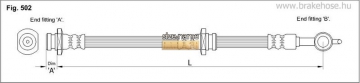 Тормозной шланг FT1181 (K&K)