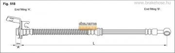 Тормозной шланг FT1048 (K&K)