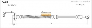 Тормозной шланг FT1049 (K&K)
