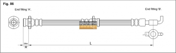 Тормозной шланг FT4757 (K&K)