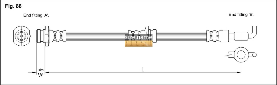 Size name. K&K ft0473 тормозной шланг. Phd484 аналог тормозного шланга с длиной шланга 500мм. Тормозные шланги по размерам. Подбор тормозного шланга по размерам.