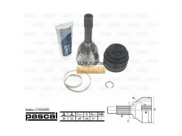 Outer CV Joint G18006PC (PASCAL)
