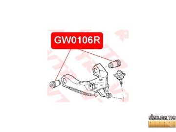 Suspension bush GW0106R (VTR)
