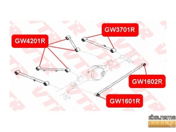 Suspension bush GW1601R (VTR)