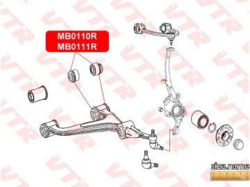 Suspension bush MB0111R (VTR)