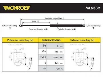 Газовый упор ML6332 (MONROE)