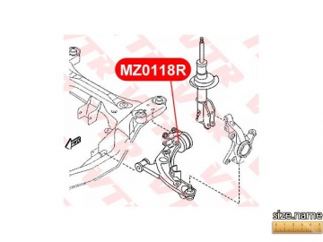 Suspension bush MZ0118R (VTR)